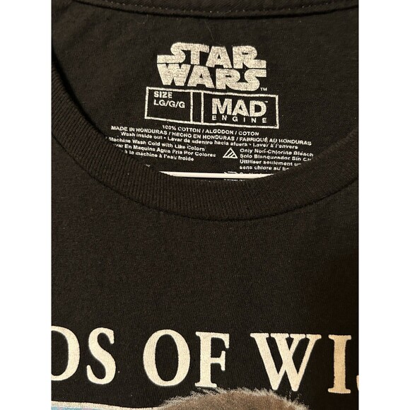 Star Wars Chewbacca Words of Wisdom Men's Black Short Sleeve T Shirt Large - Picture 6 of 7